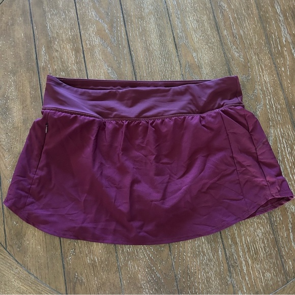 Title Nine Wahine Swim Skirt Solid Deep Maroon Size L - Picture 3 of 9